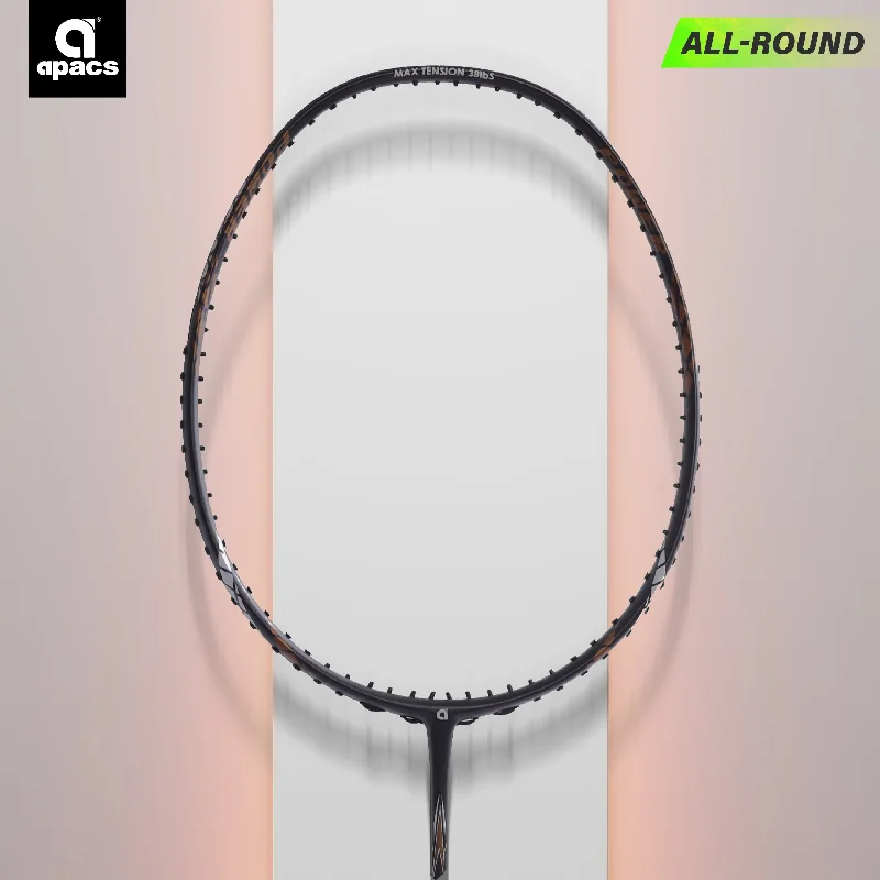 Badminton Racket With Comfortable Handle Design-Apacs Finapi 232 Unstrung Badminton Racket (Black)