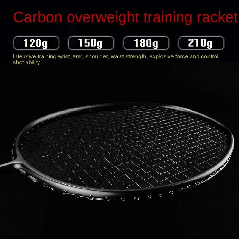 Badminton Racket For Quick Returns-Badminton Overweight Trainer Practice Professional Training Racket （180g-200g）