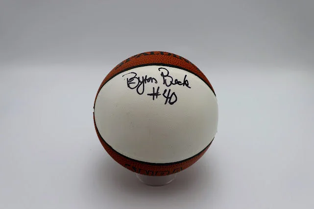 Basketball With Soft Material For Comfort-Byron Beck Autographed Mini Basketball