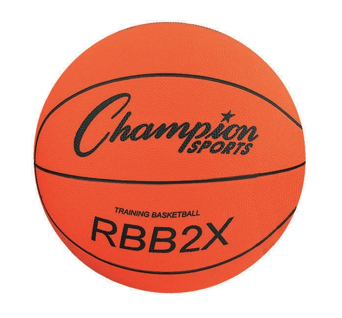 Basketball With Enhanced Grip Technology-Champion Sports Oversized Rubber Training Basketball