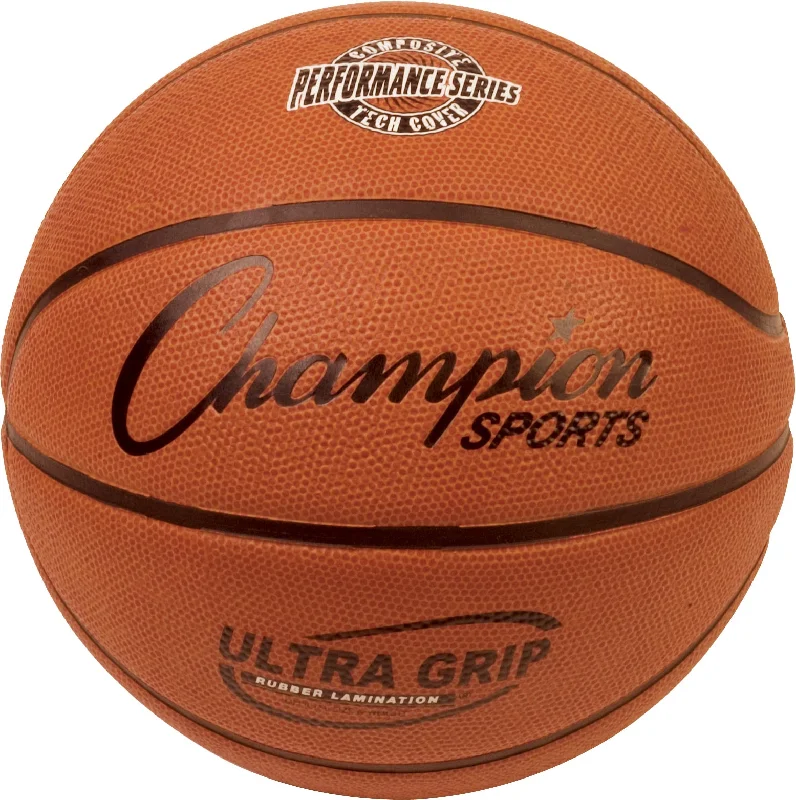 Basketball For Playing In Any Weather-Champion Sports Official Size Ultra Grip Basketball