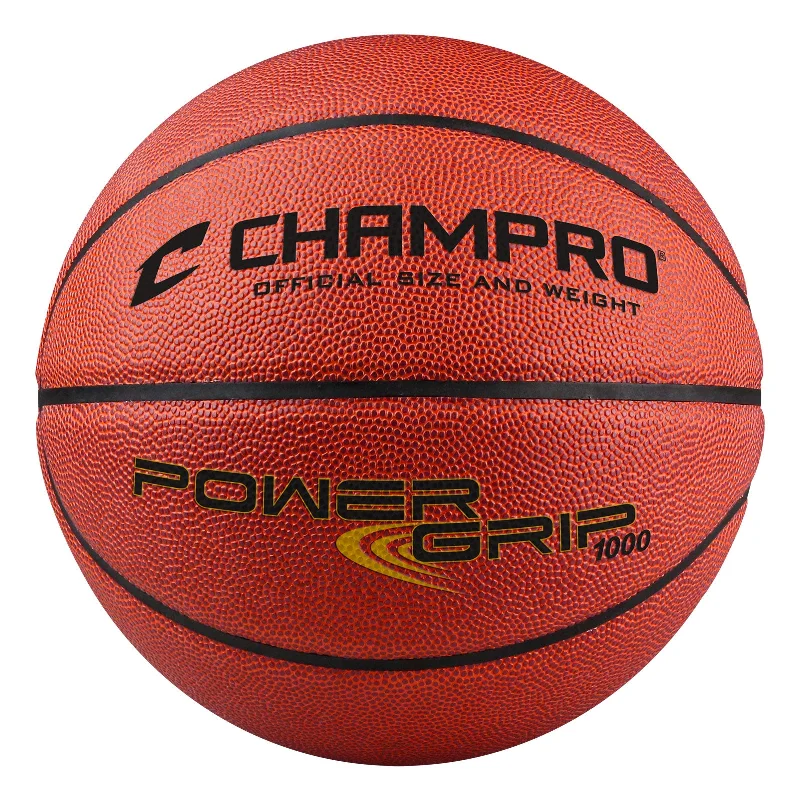 Basketball With Air Cushion Technology-Champro Power Grip 1000 Indoor/Outdoor Basketball