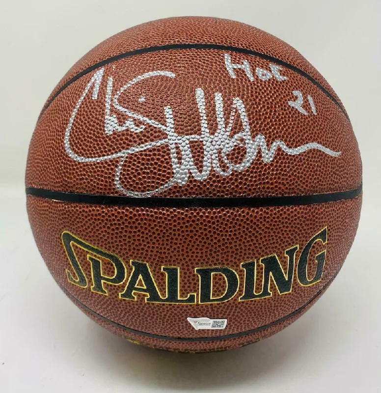 Basketball For Perfect Spin Control-CHRIS WEBBER Autographed "HOF 21" Sacramento Kings Spalding Basketball FANATICS