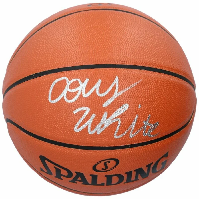 Basketball For College Games-COBY WHITE Autographed Chicago Bulls Spalding Basketball FANATICS