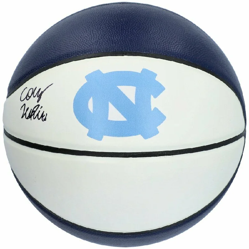 Basketball With Professional Quality Design-COBY WHITE Autographed North Carolina Tar Heels White Panel Basketball FANATICS