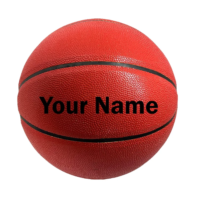 Basketball With Reinforced Stitching-Customized All Red Basketball Size 29.5" or 28.5"