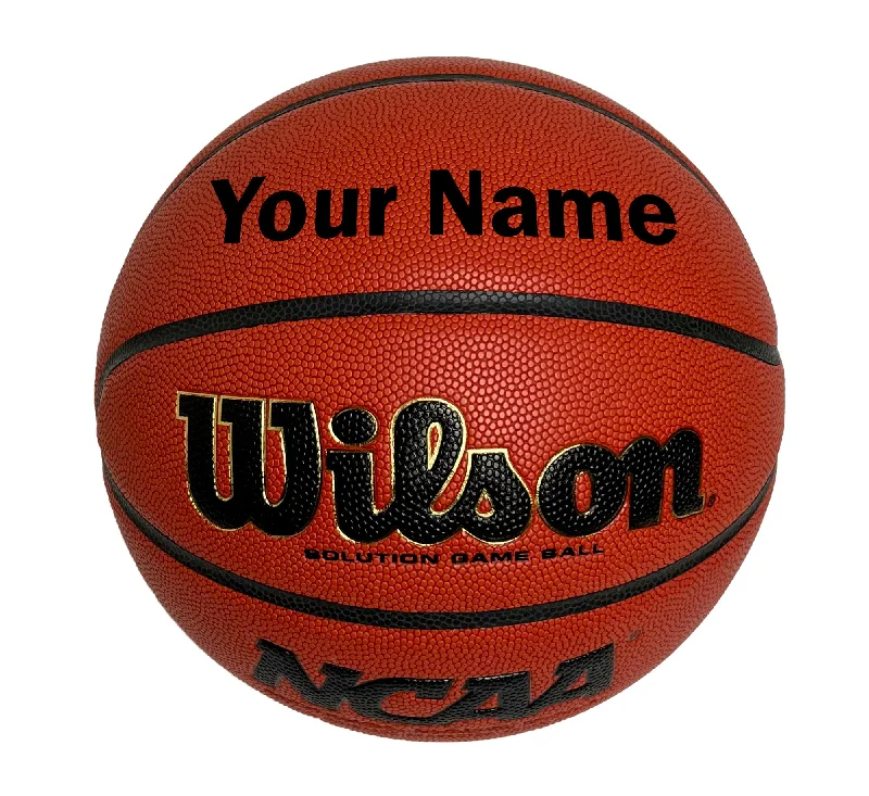 Lightweight Basketball For Speed-Customized Personalized Wilson NCAA Solution Basketball Indoor Size 29.5" or 28.5"