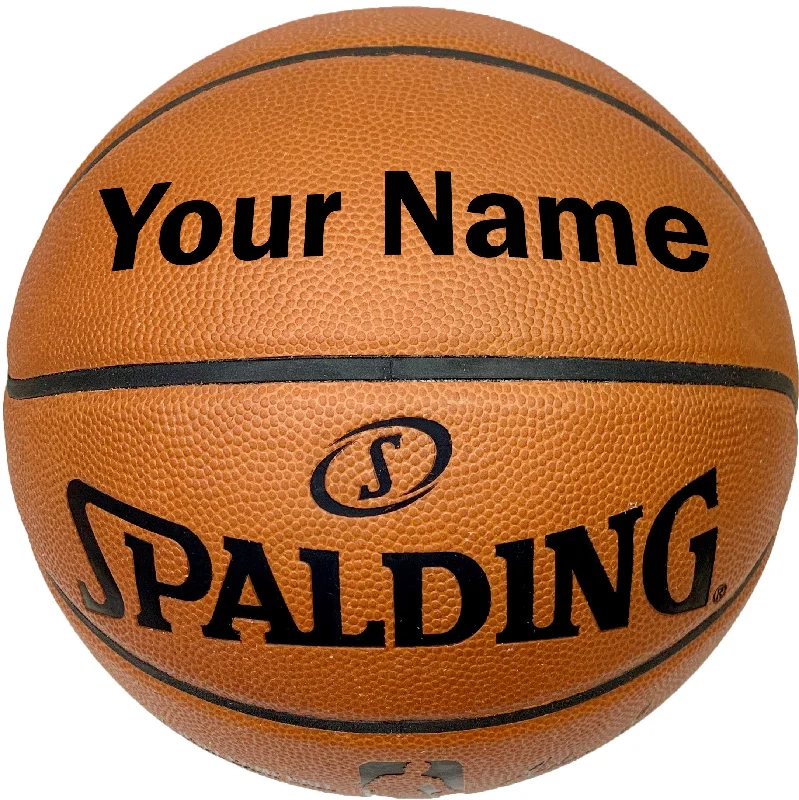 Basketball With Extra Durability For Street Play-Customized Spalding Official NBA Game Basketball 29.5"