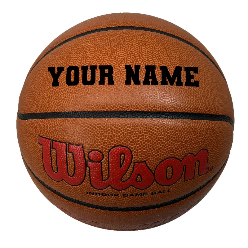 Basketball For College Games-Customized Wilson Scarlet Red Evolution Basketball