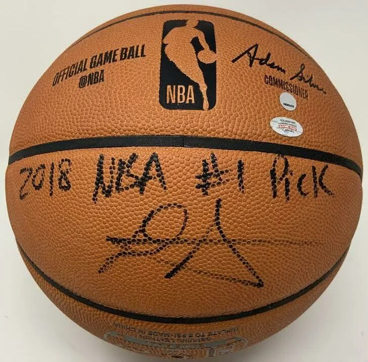 Basketball With Enhanced Durability-DEANDRE AYTON Autographed 2018 NBA #1 Pick Authentic Basketball GDL LE 1/22