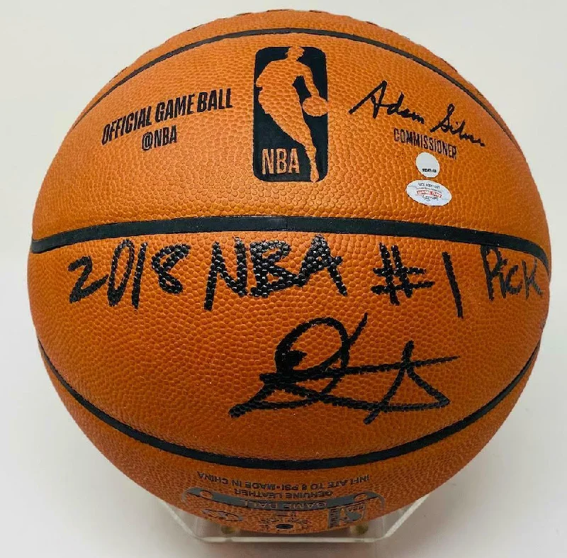 Basketball For Competitive Matches-DEANDRE AYTON Autographed 2018 NBA #1 Pick Authentic Basketball GDL LE 18/22