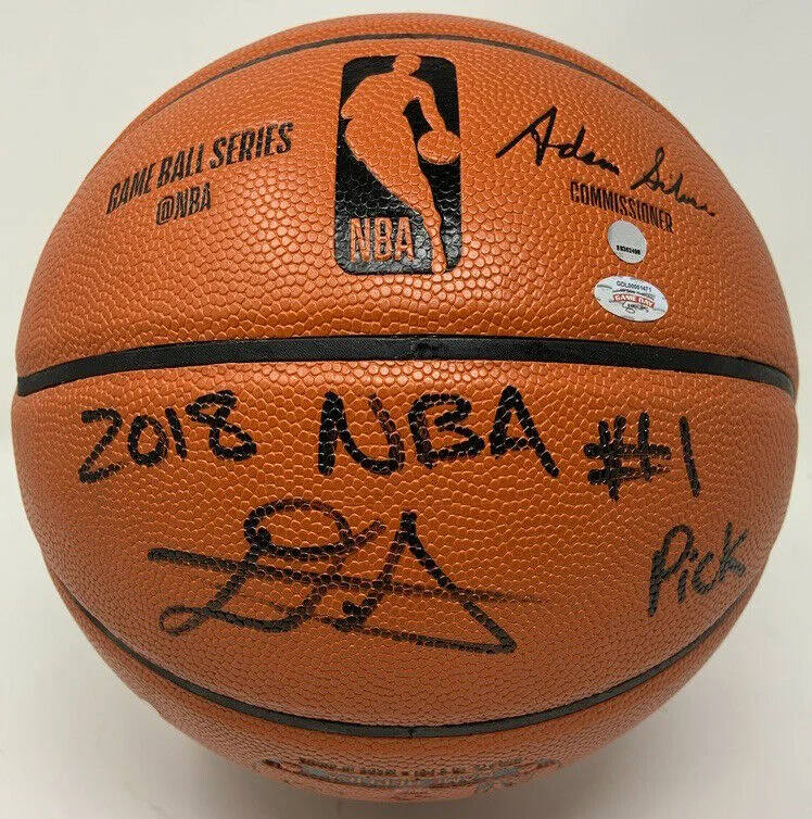 Basketball For Advanced Dribbling-DEANDRE AYTON Phoenix Suns Autographed 2018 NBA #1 Pick Basketball GDL LE 1/22