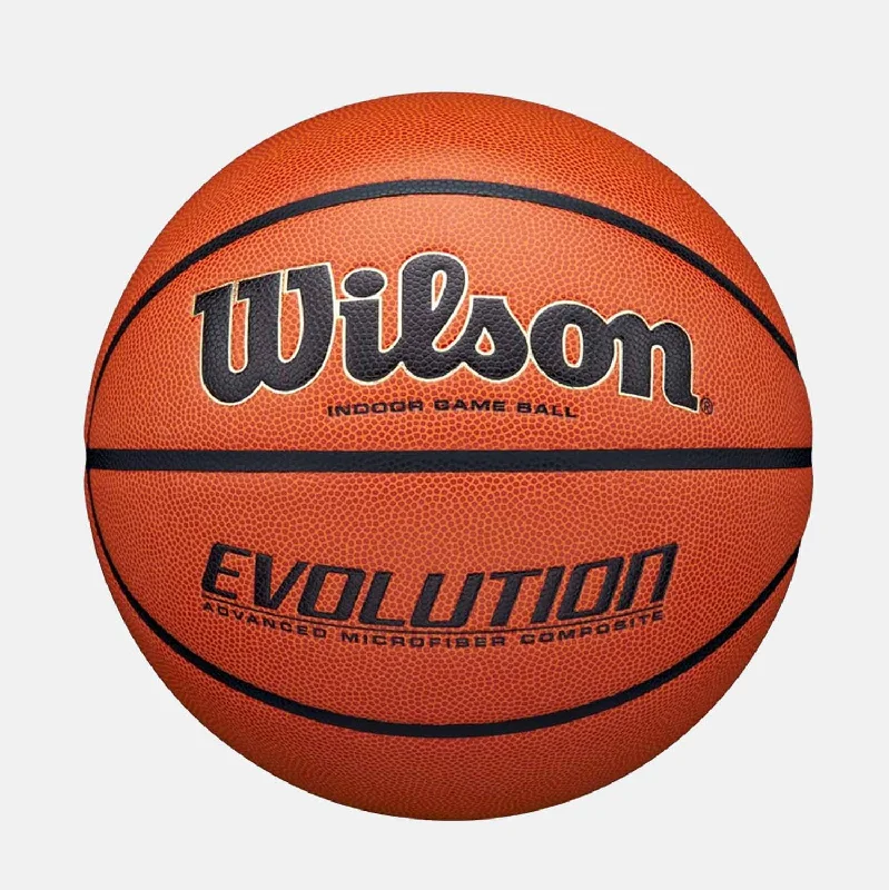 Basketball With Extra Durability-Evolution 27.5 Game Basketball, Orange/Black