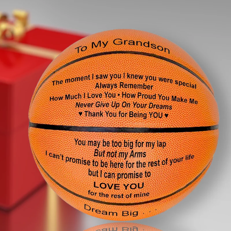 Basketball For Street Hoops-Grandson Engraved Basketball Gift