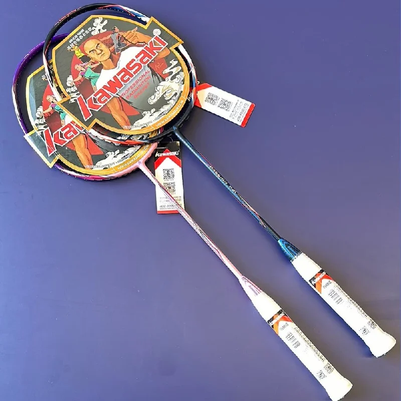 Badminton Racket With Extended Grip-Kawasaki Passion P21 Badminton Racket 83g max28lbs