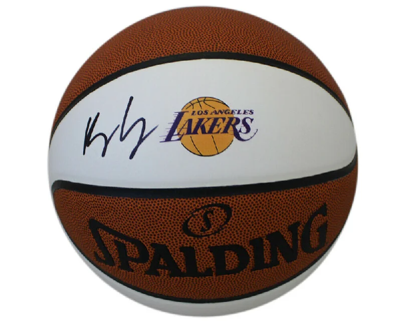 Basketball For Practice Sessions-Kyle Kuzma Autographed Los Angeles Lakers White Panel Basketball BAS 31100