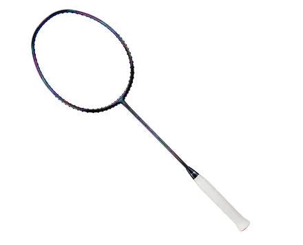 Badminton Racket With High Shock Absorption-Li Ning Aeronaut 6000I Unstrung Badminton Racket (Blue/Pink/Green) [AYPT417-5]