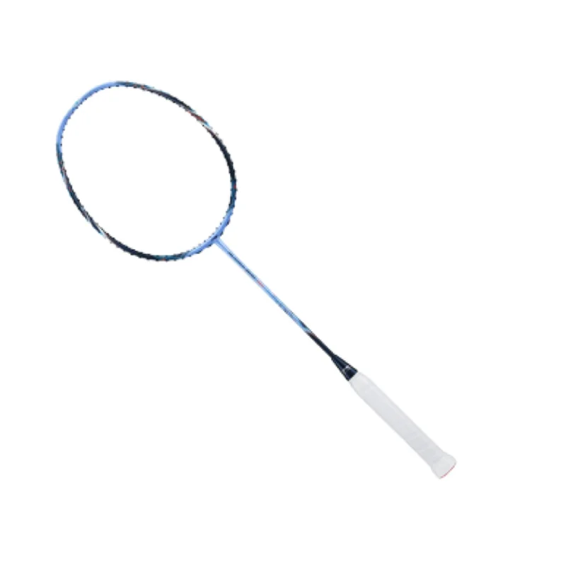 Badminton Racket With High Shock Absorption-Li Ning Bladex 900 Moon Max Un-strung Badminton Racket 3U [Blue/Black] AYPT025-1