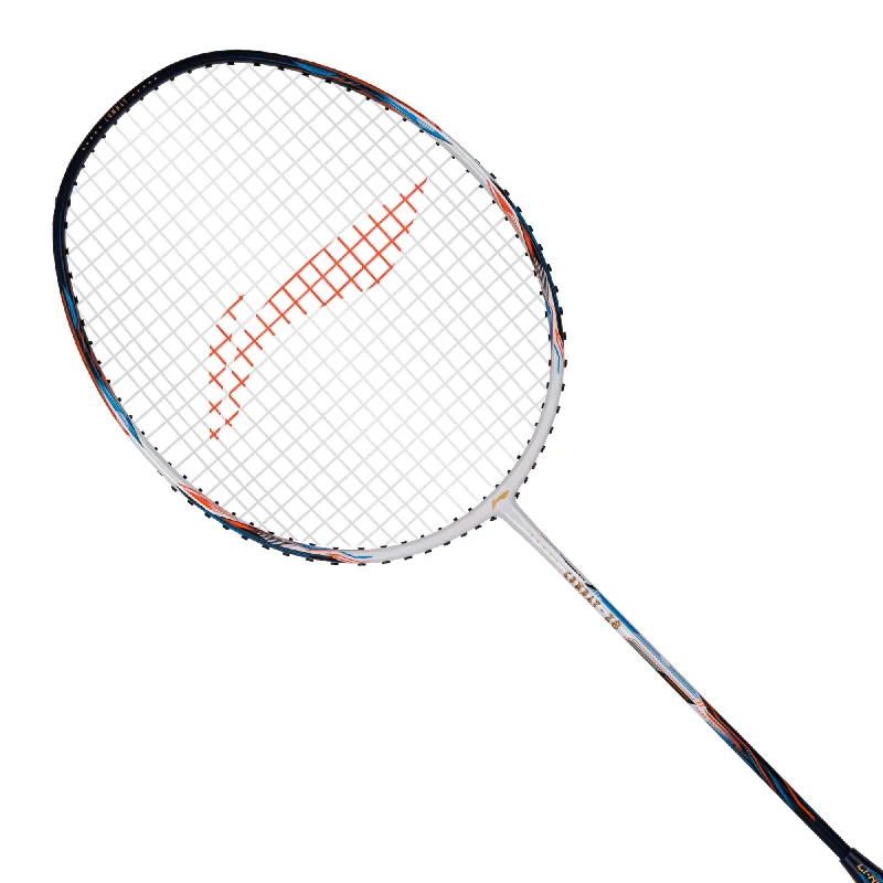 Badminton Racket For Aggressive Play-Li-Ning Combat Z8 Badminton Racket (White/Navy/Copper) - 84 Grams