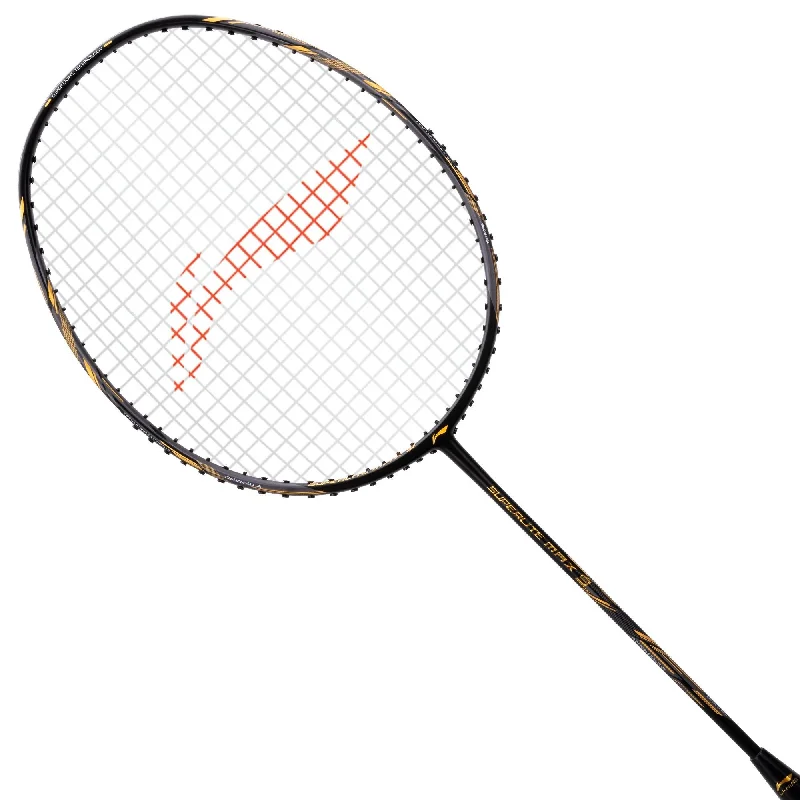 Badminton Racket For Fast Smashes-Li-Ning G-Force Superlite Max 9 Badminton Racket (Black/Gold)