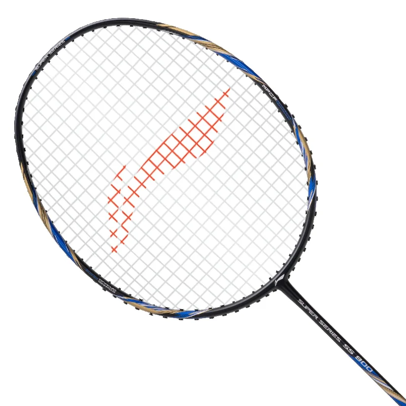 Badminton Racket For Strong Clears And Smashes-Li-Ning Super Series SS 900 Badminton Racket (Black/Blue)