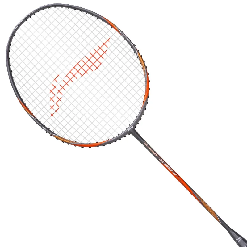 Badminton Racket With Increased Flexibility-Li-Ning Turbo X 90 III Badminton Racket (Dark Grey/Copper)