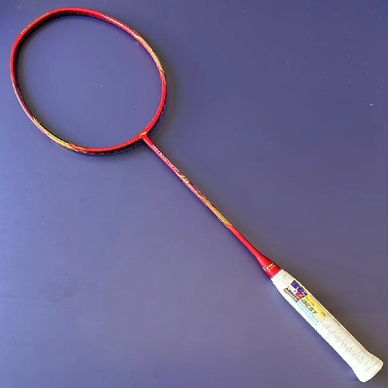 Badminton Racket With Extra Power For Smashes-Li Ning windstorm 75 red Badminton Racket 75g