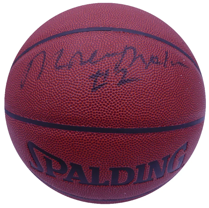 Outdoor Basketball For Durable Play-Moses Malone Autographed Spalding I /O Basketball Philadelphia 76ers JSA #AT76250