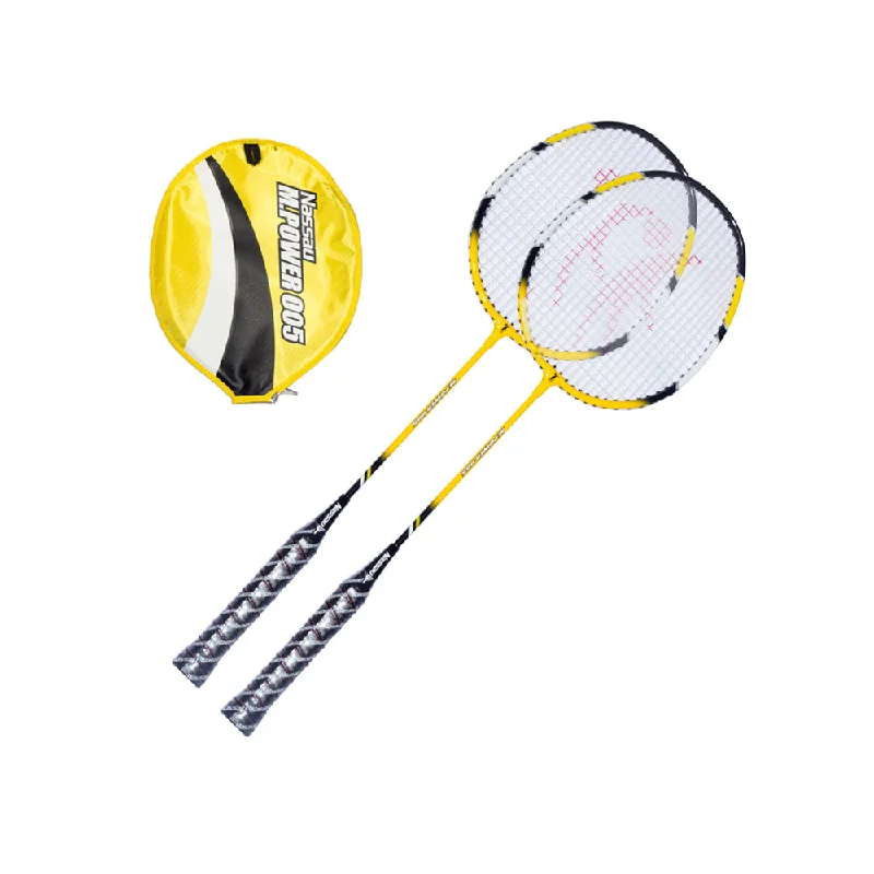 Badminton Racket With Extended Grip-Nassau Mega Power 005 Badminton Racquet