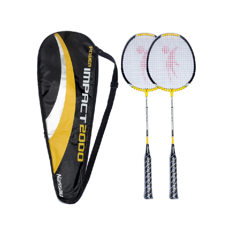 Badminton Racket With Larger Sweet Spot-Nassau Power Impact 2000 Badminton Racquet