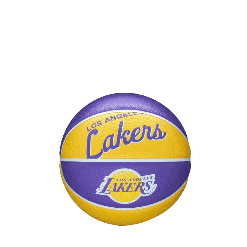 Basketball With High Bounce-NBA Team Retro Mini Basketball LA Lakers