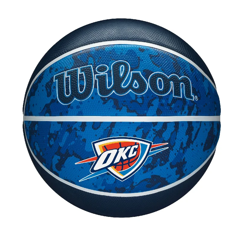 Basketball For Team Practices-NBA Team Tiedye Basketball Oklahoma City Thunder