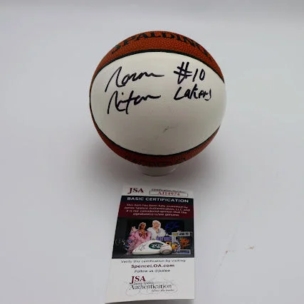 Basketball For Play On Both Hard And Soft Courts-Norman Nixon Autographed mini basketball