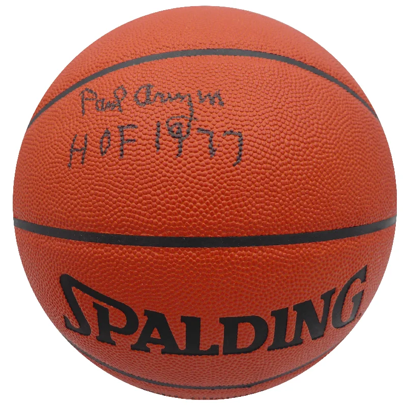 Basketball For Fast Break Play-Paul Arizin Autographed Spalding I /O Basketball Philadelphia Warriors "HOF 1977" JSA #AT76248