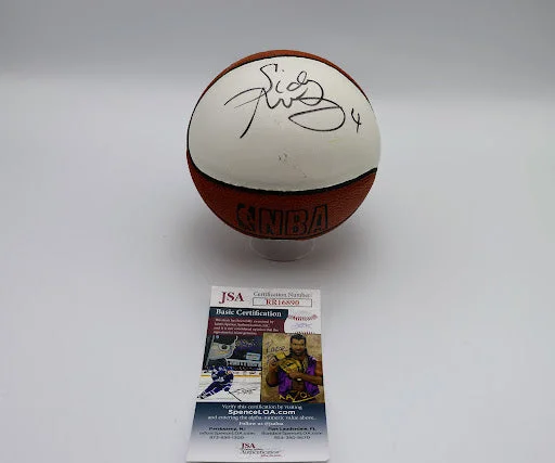 Basketball With Extra Bounce For High Shots-Sidney Moncrief Autographed mini basketball