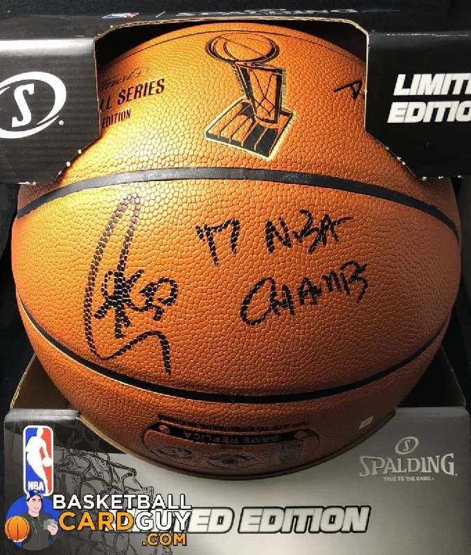 Best Basketball For Dunking-Stephen Curry Official Autographed NBA Finals Basketball Inscribed "17 NBA Champs" (Steiner COA)