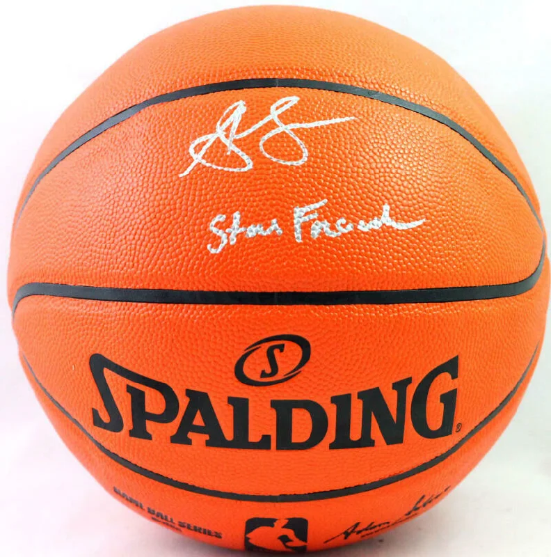 Basketball For School Team Play-Steve Francis Autographed NBA Basketball w/ Inscription- Beckett W *Silver