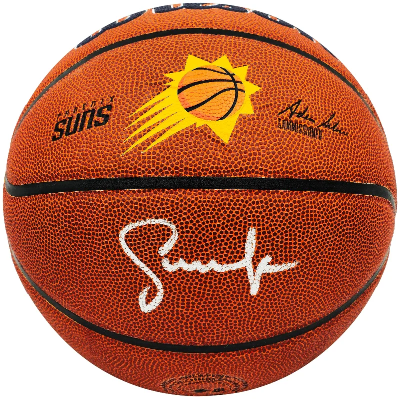 Basketball With Strong Outer Layer-Steve Nash Autographed Composite Leather Phoenix Suns Logo Basketball Beckett BAS Witness Stock #233672