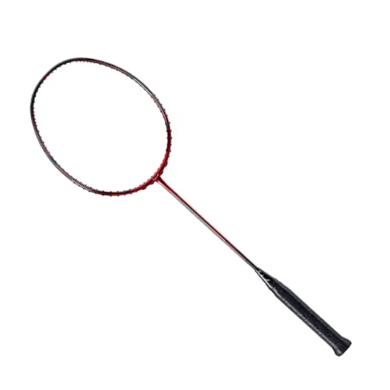 Badminton Racket With Improved String Durability-Technist Spear 90 Badminton Racket [Black/Red]