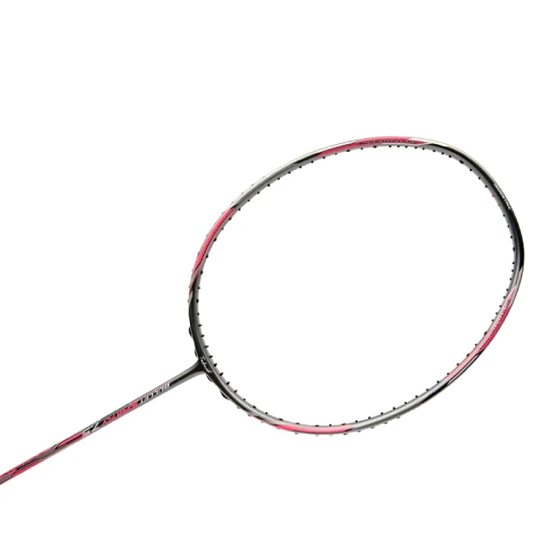 Badminton Racket With Excellent String Tension-Technist SUPER FLY 7.5 Badminton Racket [Grey/Pink]