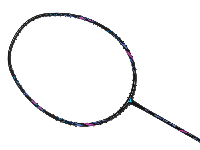 Badminton Racket For Fast Overhead Smashes-VICTOR AURASPEED 9000C Pre-strung Badminton Racket  [Moonless Night] ARS-9000C