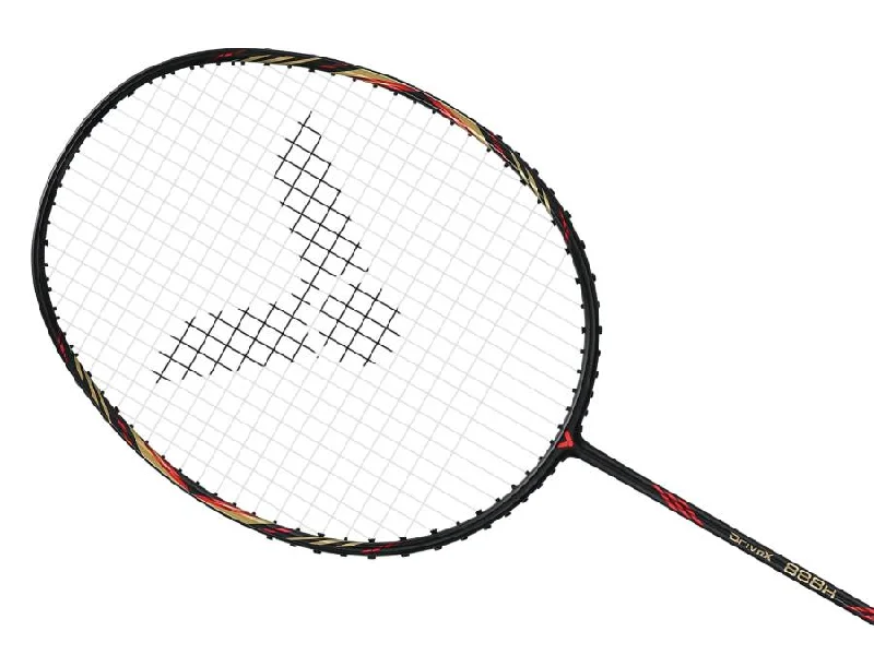 Badminton Racket With Comfortable Handle Design-Victor DriveX 888H Strung Badminton Racket [Black] DX-888H-C