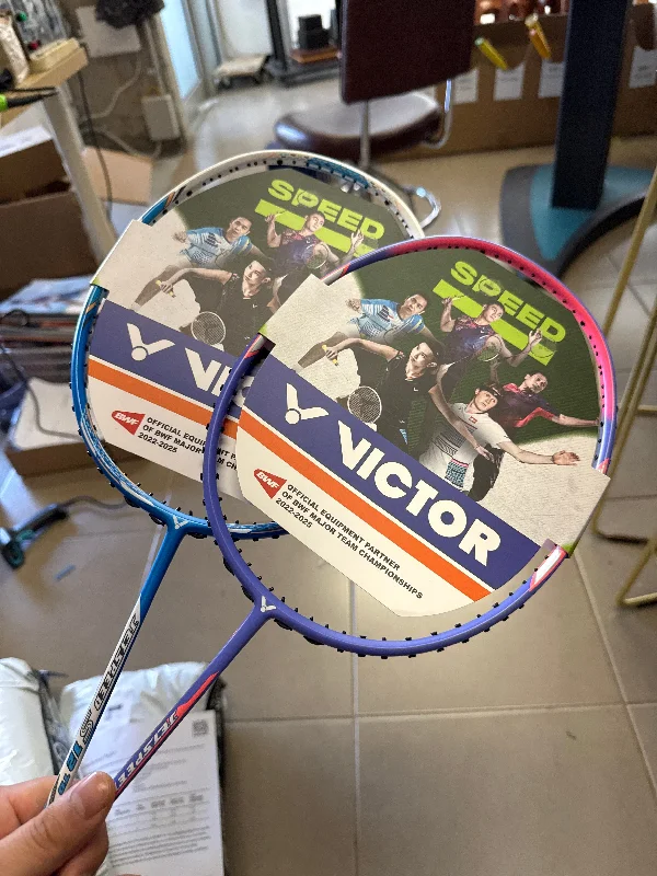 Badminton Racket With Balanced Weight Distribution-Victor Jetspeed S 12F TD Badminton Racquet 3UG5