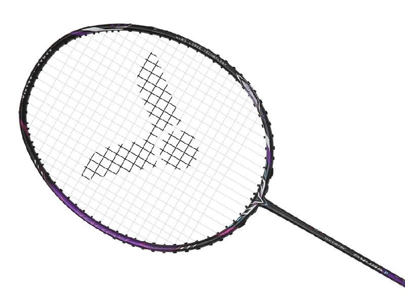 Badminton Racket For Doubles And Singles-Victor Thruster RYUGA II Unstrung badminton Racket [Purple/Black] TK-RYUGA II J