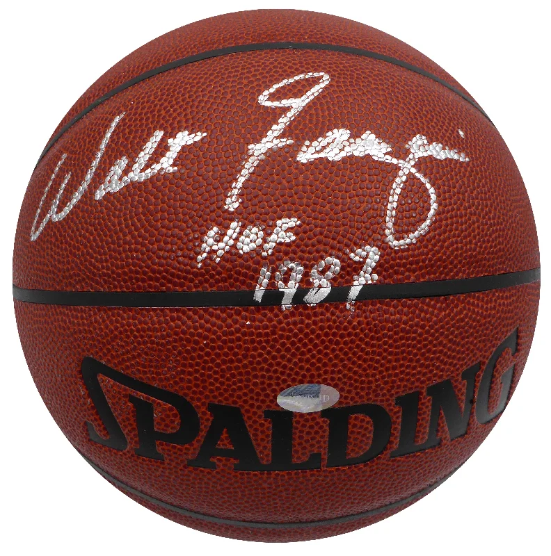 Basketball For Kids Under 10-Walt Frazier Autographed Spalding I /O Basketball New York Knicks "HOF 1987" JSA #AT76256