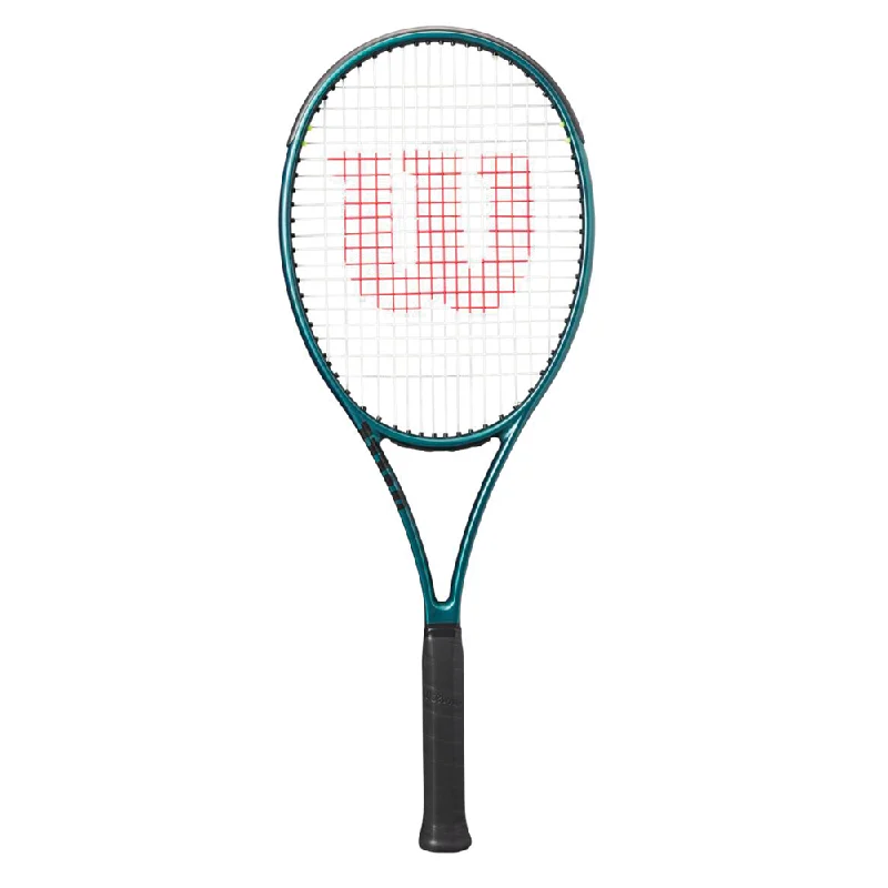 Tennis Racket With Larger Sweet Spot For Beginners-Wilson Blade 98 (16x19) V9 Tennis Racket (Unstrung)