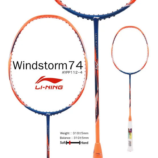 Badminton Racket For Quick Net Play-WINDSTORM 74: Li-Ning's lightestarjunar badminton racket