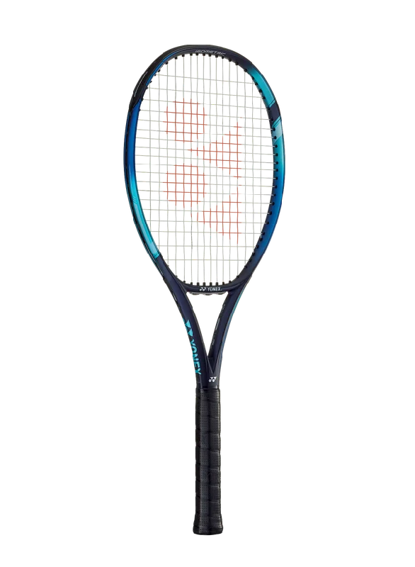 Badminton Racket With Excellent Durability-Yonex EZONE 100 (7th generation) 300G Unstrung Tennis Racket [Sky Blue]