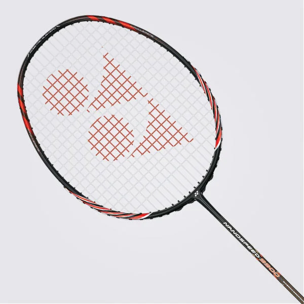 Badminton Racket For Optimal Swing Speed-Yonex Nanospeed 9900 Unstrung Badminton Racket [Black/Red]