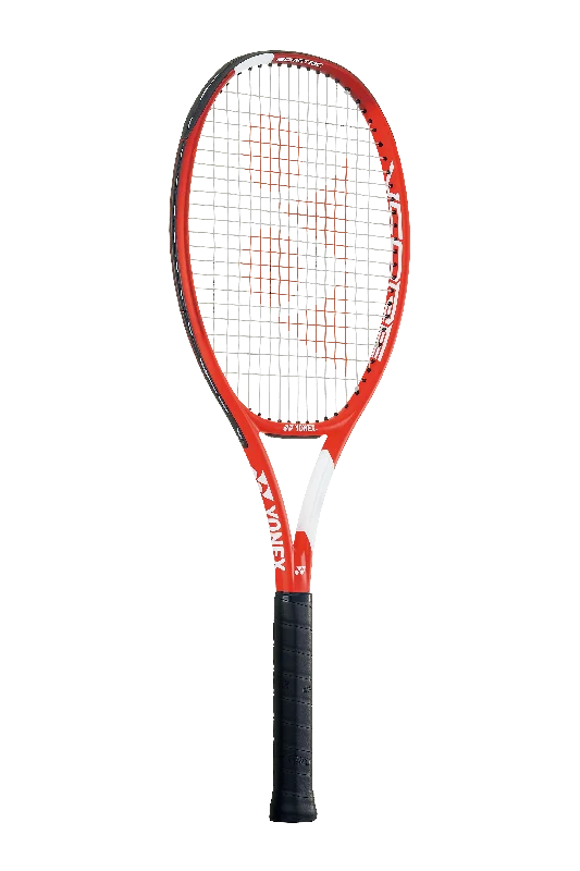 Best Badminton Racket For Speedy Smashes-Yonex VCore 260g Ace Pre-Strung Tennis Racket 2021 [Tango Red]